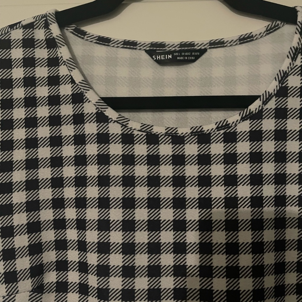 Checkered bodycon dress